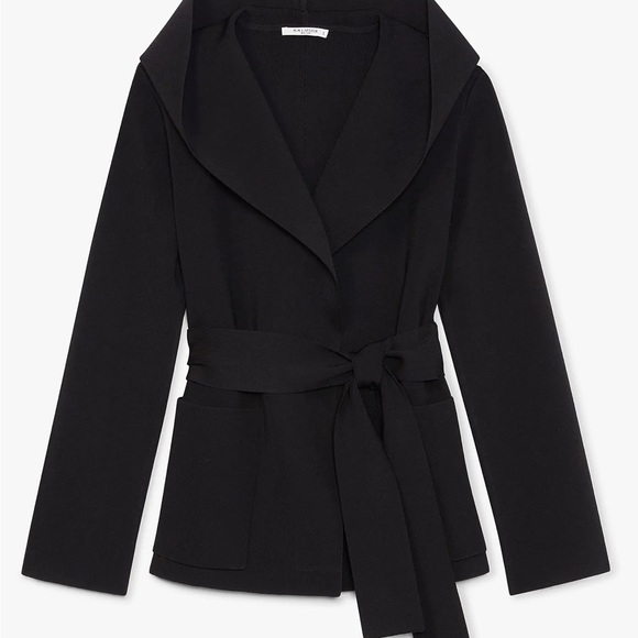 MM Lafleur Colette Jardigan Black Cardigan Tie Waist Hooded. excellent condition - Picture 15 of 15